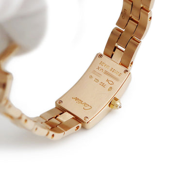 腕時計 カルティエ Cartier バレリーナ WG40023J クオーツ レディース K18RG無垢 純正ダイヤ ローマ スクエア