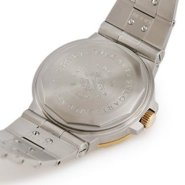 腕時計 ブルガリ BVLGARI ディアゴノ スクーバ SD38SG 自動巻き メンズ ブラック K18YG×SS アラビア コンビ