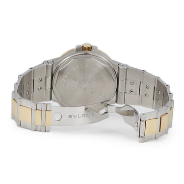 腕時計 ブルガリ BVLGARI ディアゴノ スクーバ SD38SG 自動巻き メンズ ブラック K18YG×SS アラビア コンビ