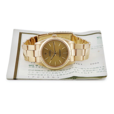 腕時計 ロレックス ROLEX オイスターパーペチュアル 14238 T番 自動巻き メンズ T番 K18YG無垢 イエローゴールド トリチウム