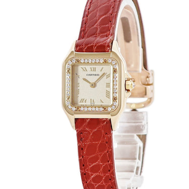 腕時計 カルティエ Cartier パンテール SM クラシック＆フィガロ WF321551 クオーツ レディース K18YG無垢 純正ダイヤ 角型