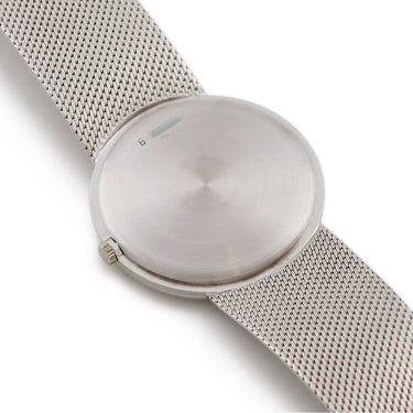 腕時計 オーデマピゲ AUDEMARS PIGUET 手巻き メンズ K18WG無垢 ホワイトゴールド ブラック 黒 一体型メッシュブレス ラウンド