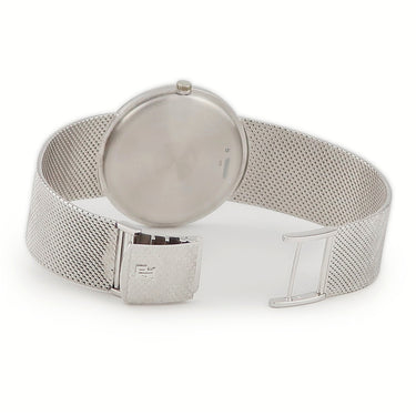 腕時計 オーデマピゲ AUDEMARS PIGUET 手巻き メンズ K18WG無垢 ホワイトゴールド ブラック 黒 一体型メッシュブレス ラウンド