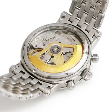 腕時計 クロノスイス CHRONOSWISS ルナ クロノグラフ CH7523L 自動巻き メンズ シルバー 青針 ムーンフェイズ ポインターデイト