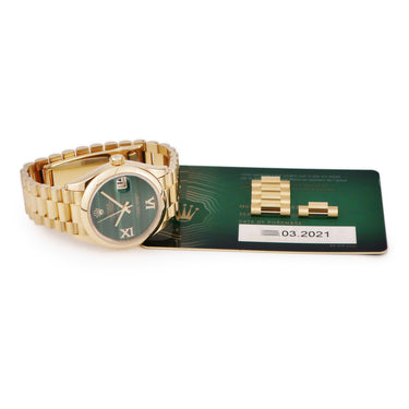 腕時計 ロレックス ROLEX デイトジャスト 31 278248 ランダム番 自動巻き レディース ランダム番 K18YG無垢 純正ダイヤ マラカイト グリーン