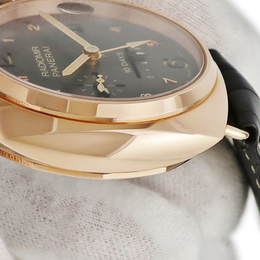 腕時計 パネライ PANERAI ラジオミール 10デイズ GMT オロロッソ PAM00497 O 069/250 自動巻き メンズ O番 K18RG無垢 ブラウン デイト 限定
