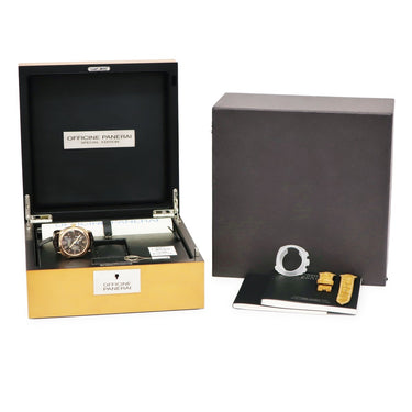 腕時計 パネライ PANERAI ラジオミール 10デイズ GMT オロロッソ PAM00497 O 069/250 自動巻き メンズ O番 K18RG無垢 ブラウン デイト 限定