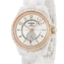 腕時計 シャネル CHANEL J12-365 H3843 自動巻き メンズ K18ベージュゴールド×セラミック コンビ 純正ダイヤ デイト ギヨシェ