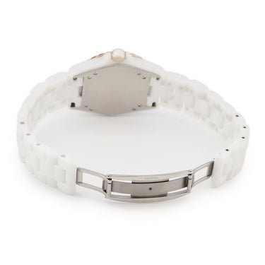 腕時計 シャネル CHANEL J12-365 H3843 自動巻き メンズ K18ベージュゴールド×セラミック コンビ 純正ダイヤ デイト ギヨシェ