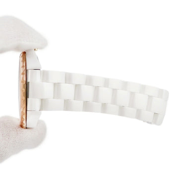 腕時計 シャネル CHANEL J12-365 H3843 自動巻き メンズ K18ベージュゴールド×セラミック コンビ 純正ダイヤ デイト ギヨシェ