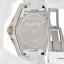 腕時計 シャネル CHANEL J12-365 H3843 自動巻き メンズ K18ベージュゴールド×セラミック コンビ 純正ダイヤ デイト ギヨシェ