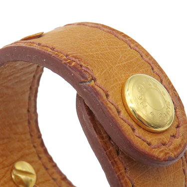 エルメス HERMES ノマド ブラウン系 オーストリッチ GP グローブホルダー ゴールド金具 茶