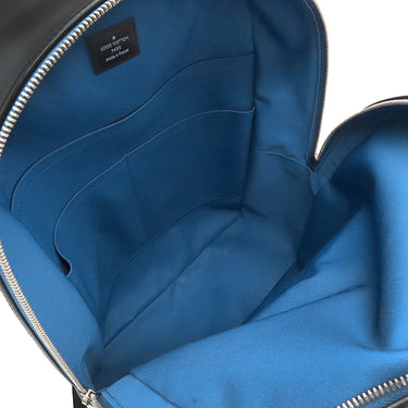 ルイヴィトン LOUIS VUITTON ジョッシュ N42413  ダミエグラフィットネオン ダミエグラフィットキャンバス リュック・デイパック シルバー金具 黒 青