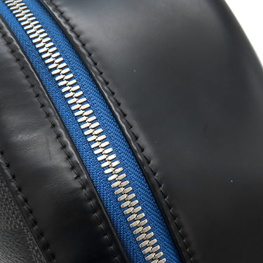 ルイヴィトン LOUIS VUITTON ジョッシュ N42413  ダミエグラフィットネオン ダミエグラフィットキャンバス リュック・デイパック シルバー金具 黒 青