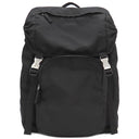 プラダ PRADA TESSUTO バックパック ブラック ナイロン リュック・デイパック シルバー金具 黒 トライアングルロゴ