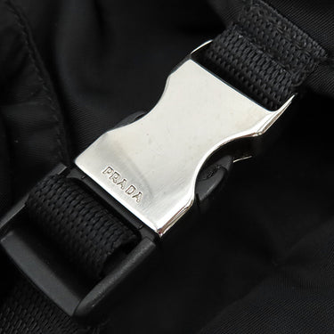 プラダ PRADA TESSUTO バックパック ブラック ナイロン リュック・デイパック シルバー金具 黒 トライアングルロゴ