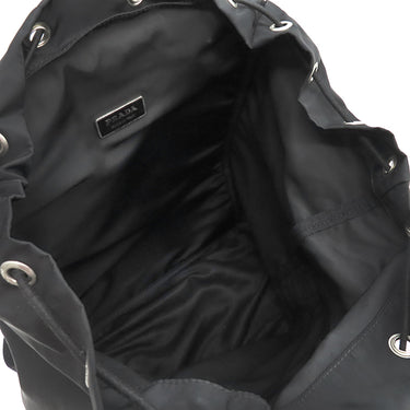 プラダ PRADA TESSUTO バックパック ブラック ナイロン リュック・デイパック シルバー金具 黒 トライアングルロゴ
