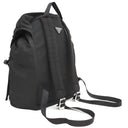 プラダ PRADA TESSUTO バックパック ブラック ナイロン リュック・デイパック シルバー金具 黒 トライアングルロゴ