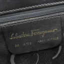 サルヴァトーレ・フェラガモ Salvatore Ferragamo ガンチーニ ブラック レザー 2WAYバッグ ゴールド金具 黒 ハンドバッグ ショルダーバッグ