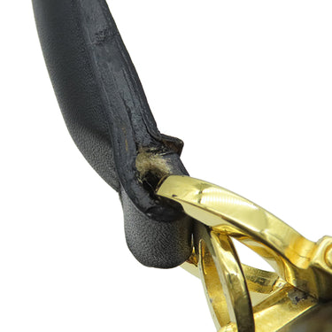 サルヴァトーレ・フェラガモ Salvatore Ferragamo ガンチーニ ブラック レザー 2WAYバッグ ゴールド金具 黒 ハンドバッグ ショルダーバッグ