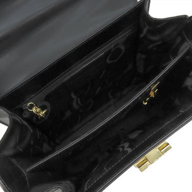 サルヴァトーレ・フェラガモ Salvatore Ferragamo ガンチーニ ブラック レザー 2WAYバッグ ゴールド金具 黒 ハンドバッグ ショルダーバッグ