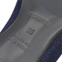 エルメス HERMES モカシン パリ ロワイヤル H231050Z ブルーブルーエ×マリン デニム レザー #35 ローファー シルバー金具 紺 H金具