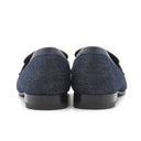 エルメス HERMES モカシン パリ ロワイヤル H231050Z ブルーブルーエ×マリン デニム レザー #35 ローファー シルバー金具 紺 H金具