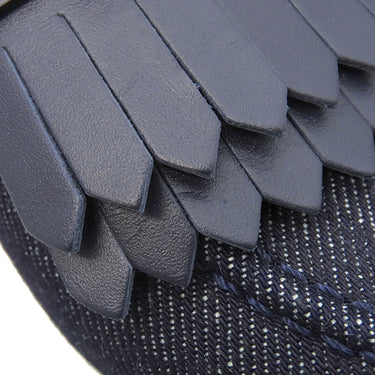 エルメス HERMES モカシン パリ ロワイヤル H231050Z ブルーブルーエ×マリン デニム レザー #35 ローファー シルバー金具 紺 H金具