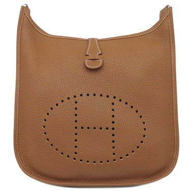 エルメス HERMES エヴリン3 PM アマゾン ゴールド トリヨンクレマンス ショルダーバッグ シルバー金具 茶