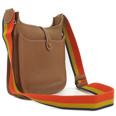 エルメス HERMES エヴリン3 PM アマゾン ゴールド トリヨンクレマンス ショルダーバッグ シルバー金具 茶