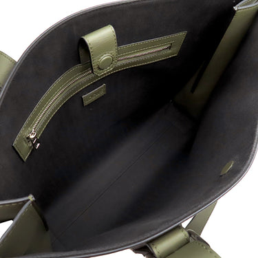 ロエベ LOEWE バックル ホリゾンタル トート B692K96X06 カーキ クラシックカーフ トートバッグ シルバー金具 緑