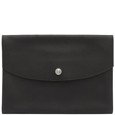 エルメス HERMES ポシェットリオ ブラック ヴォーバレニア クラッチバッグ シルバー金具 黒