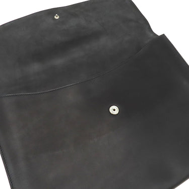 エルメス HERMES ポシェットリオ ブラック ヴォーバレニア クラッチバッグ シルバー金具 黒