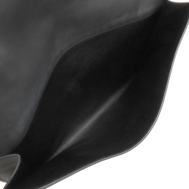 エルメス HERMES ポシェットリオ ブラック ヴォーバレニア クラッチバッグ シルバー金具 黒