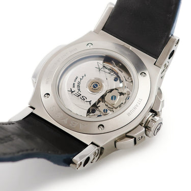 腕時計 ハイゼック Hysek アビス クロノグラフ AB4402T03 自動巻き メンズ ブルー デイト スモールセコンド シースルーバック