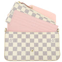 ルイヴィトン LOUIS VUITTON ポシェット フェリシー N40491 ダミエアズール ダミエアズールキャンバス チェーンウォレット ゴールド金具 白 ピンク チェーンショルダー