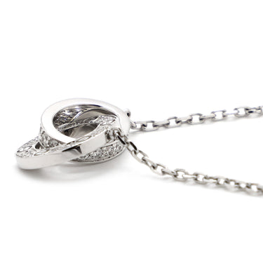 カルティエ Cartier ラブ サークル ダイヤ パヴェ B7216300 ホワイトゴールド K18WG ダイヤモンド ネックレス 18金 750WG