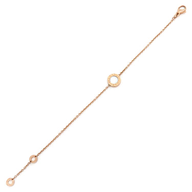 ブルガリ BVLGARI ブルガリブルガリ ピンクゴールド K18PG カーネリアン マザーオブパール ブレスレット 赤 パールホワイト Au750 K18PG