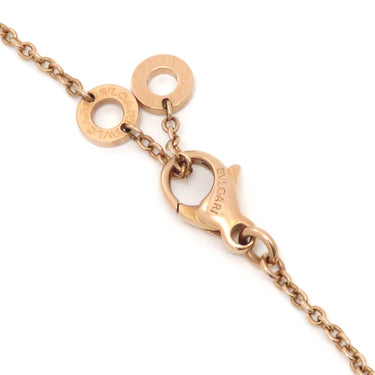 ブルガリ BVLGARI ブルガリブルガリ ピンクゴールド K18PG カーネリアン マザーオブパール ブレスレット 赤 パールホワイト Au750 K18PG