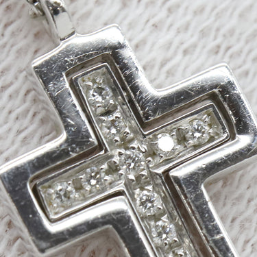 ダミアーニ DAMIANI ベル エポック 20059783 ホワイトゴールド K18WG ダイヤモンド ネックレス ペンダント Au750 18金 ダイヤ クロス 十字架