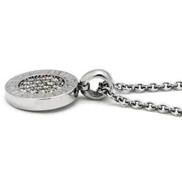 ブルガリ BVLGARI ブルガリブルガリ ホワイトゴールド K18WG ダイヤモンド ネックレス ペンダント 18K 750 18金