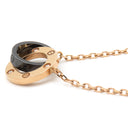 カルティエ Cartier ラブ サークル ピンクゴールド K18PG ダイヤモンド セラミック ネックレス 3Pダイヤ 18金 750PG