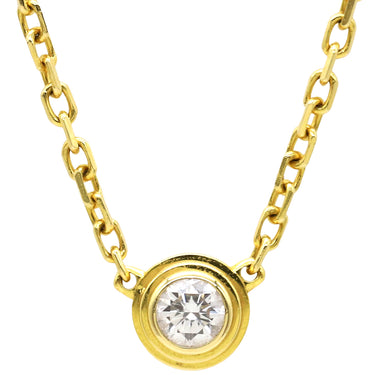 カルティエ Cartier ダムール イエローゴールド ダイヤモンド K18YG ネックレス 1P 一粒 18K YG Au750