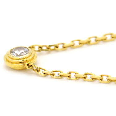 カルティエ Cartier ダムール イエローゴールド ダイヤモンド K18YG ネックレス 1P 一粒 18K YG Au750