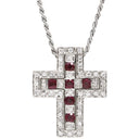 ダミアーニ DAMIANI ベルエポック S  20039534 ホワイトゴールド K18WG ダイヤモンド ルビー ネックレス ペンダント 750 18金 クロス 十字架