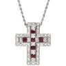 ダミアーニ DAMIANI ベルエポック S  20039534 ホワイトゴールド K18WG ダイヤモンド ルビー ネックレス ペンダント 750 18金 クロス 十字架