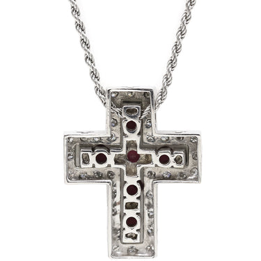 ダミアーニ DAMIANI ベルエポック S  20039534 ホワイトゴールド K18WG ダイヤモンド ルビー ネックレス ペンダント 750 18金 クロス 十字架