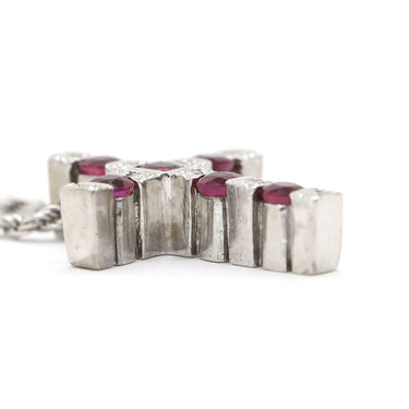 ダミアーニ DAMIANI ベルエポック S  20039534 ホワイトゴールド K18WG ダイヤモンド ルビー ネックレス ペンダント 750 18金 クロス 十字架