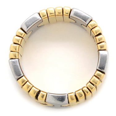 ブルガリ BVLGARI パレンテシ リング イエローゴールド×ステンレスシルバー K18YG ステンレス リング 指輪 18K 750 18金 K18YG×SS コンビ