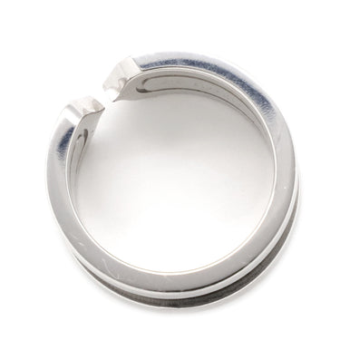 カルティエ Cartier C2リング 2003年クリスマス限定 ブラックXホワイトゴールド K18WG ブラックラッカー #49(JP9) リング 指輪 黒 9号